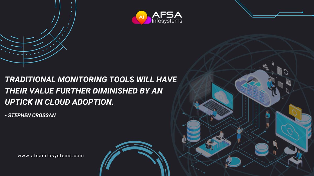 Afsainfosystems's tweet photo. Traditional monitoring tools will have their value further diminished by an uptick in cloud adoption. - Stephen Crossan

#AFSAInfosystems

#Cloud #CloudComputing #cloudscape #cloudsecurity #HybridCloud #AWS #AWSCertified #OCI #GCP #AZURE #awswishlist #BusinessGrowth #Growth https://t.co/kfaPK7xdd4