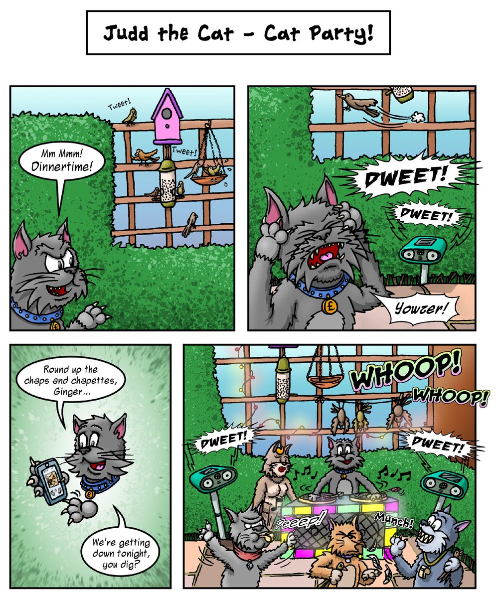 Cat Party! #NCBD #Caturday #NewComicBookDay #Comics #art #funny #drawing #Mondayvibes