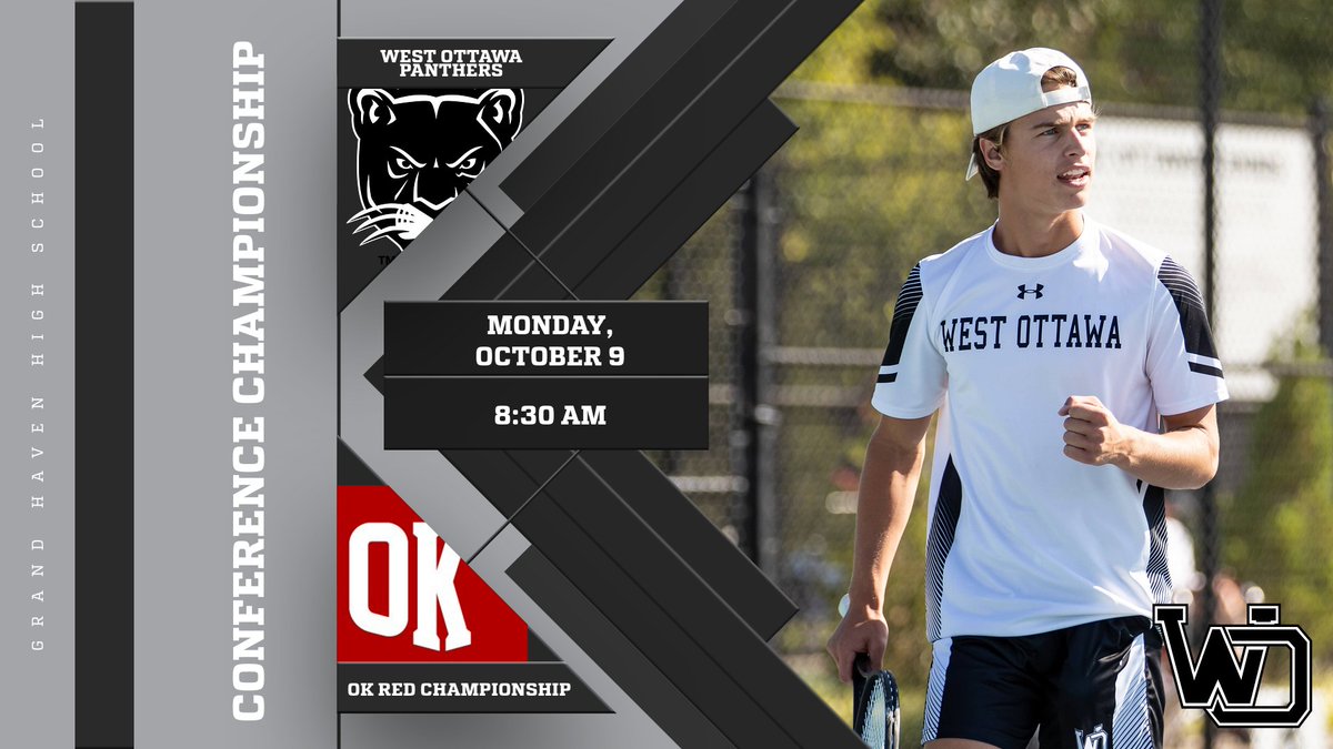 Conference Tournament Today! Singles start at WO at 9:00, Doubles at Grand Haven starting at 8:30. GO WO!
<a href="/WestOttawaHS/">West Ottawa HS</a> <a href="/wopanthers/">West Ottawa Panthers</a>