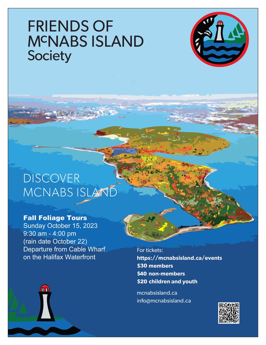 Friends of McNabs (@mcnabsisland) on Twitter photo Join us for our Fall Foliage Tours Oct 15 #nature #heritage #adventure #familyfun #Tours eventbrite.ca/e/562628164987…
<a href="/ParksCanada_NS/">Parks Canada, Nova Scotia</a> <a href="/HikeNS/">Hike Nova Scotia</a> <a href="/BuildNovaScotia/">Build Nova Scotia</a> <a href="/NNS_NatureNS/">Nature Nova Scotia</a> <a href="/NSTrails/">NS Trails</a> <a href="/AmbassatoursHFX/">Ambassatours Gray Line</a> <a href="/hfxnovascotia/">Discover Halifax</a> <a href="/VisitNovaScotia/">Visit Nova Scotia</a> <a href="/VoiceofTourism/">TIANS & NSTHRC</a> <a href="/HalifaxEvents2/">HalifaxEvents.ca</a> <a href="/HalifaxTrails/">The Halifax Trails Guy 🇨🇦</a> Join us for our Fall Foliage Tours Oct 15 #nature #heritage #adventure #familyfun #Tours eventbrite.ca/e/562628164987…
<a href="/ParksCanada_NS/">Parks Canada, Nova Scotia</a> <a href="/HikeNS/">Hike Nova Scotia</a> <a href="/BuildNovaScotia/">Build Nova Scotia</a> <a href="/NNS_NatureNS/">Nature Nova Scotia</a> <a href="/NSTrails/">NS Trails</a> <a href="/AmbassatoursHFX/">Ambassatours Gray Line</a> <a href="/hfxnovascotia/">Discover Halifax</a> <a href="/VisitNovaScotia/">Visit Nova Scotia</a> <a href="/VoiceofTourism/">TIANS & NSTHRC</a> <a href="/HalifaxEvents2/">HalifaxEvents.ca</a> <a href="/HalifaxTrails/">The Halifax Trails Guy 🇨🇦</a>