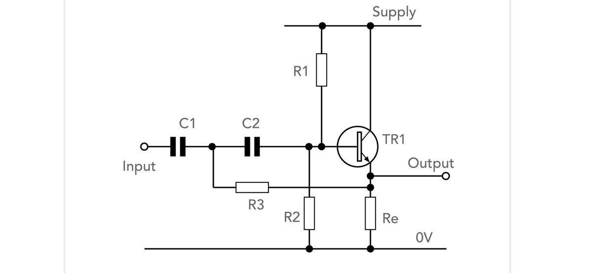 ElecNotes's tweet image. It’s very easy to design a simple high pass filter using a single transistor.

Discover now: electronics-notes.com/articles/analo…

#transistor #highpassfilter #circuitdesign #electronics