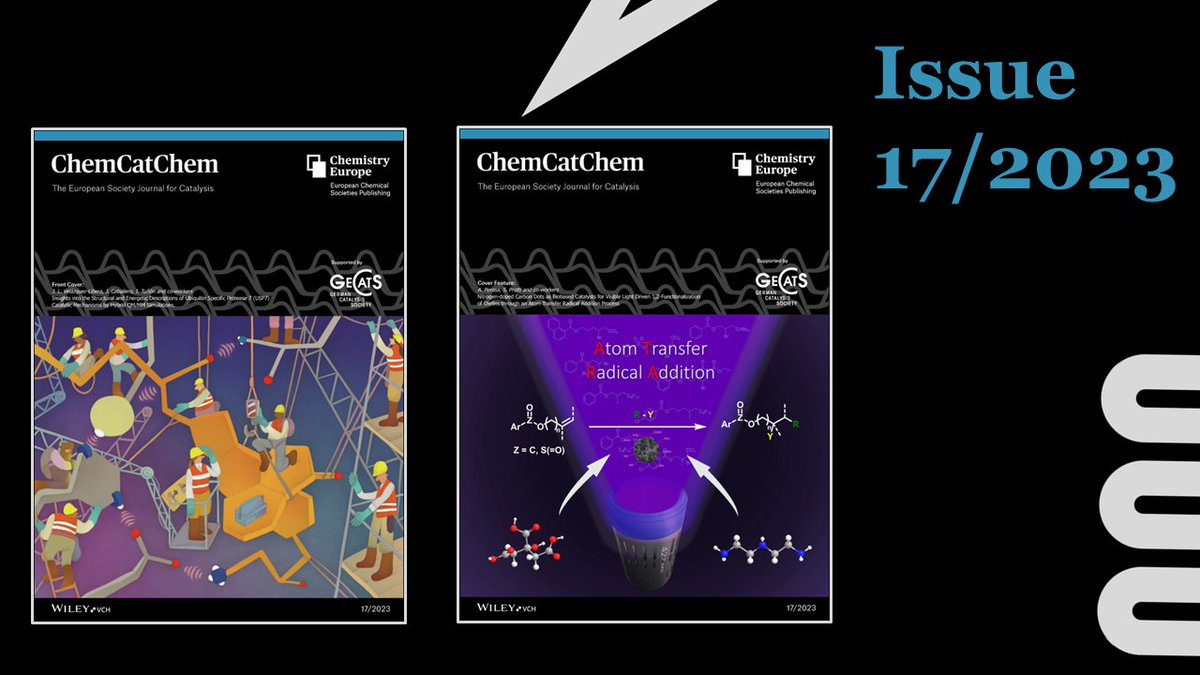 ChemCatChem (@chemcatchem) on Twitter photo 📢Check out our Issue 17: bit.ly/CCTC_17_2023
⭐️Featuring cover articles by <a href="/InakiTunon/">Iñaki Tuñón</a> and <a href="/AlvisePerosa/">Alvise</a> & <a href="/protti_Stefano/">Stefano Protti</a> (<a href="/PhotogreenLab/">PhotoGreen Lab</a>).
Including great work by <a href="/pcangelome/">Paula C. Angelomé</a>, <a href="/ManishShetty88/">Manish Shetty</a>, <a href="/gupta_surajg/">Suraj Gupta</a>, and many more. 📢Check out our Issue 17: bit.ly/CCTC_17_2023
⭐️Featuring cover articles by <a href="/InakiTunon/">Iñaki Tuñón</a> and <a href="/AlvisePerosa/">Alvise</a> & <a href="/protti_Stefano/">Stefano Protti</a> (<a href="/PhotogreenLab/">PhotoGreen Lab</a>).
Including great work by <a href="/pcangelome/">Paula C. Angelomé</a>, <a href="/ManishShetty88/">Manish Shetty</a>, <a href="/gupta_surajg/">Suraj Gupta</a>, and many more.