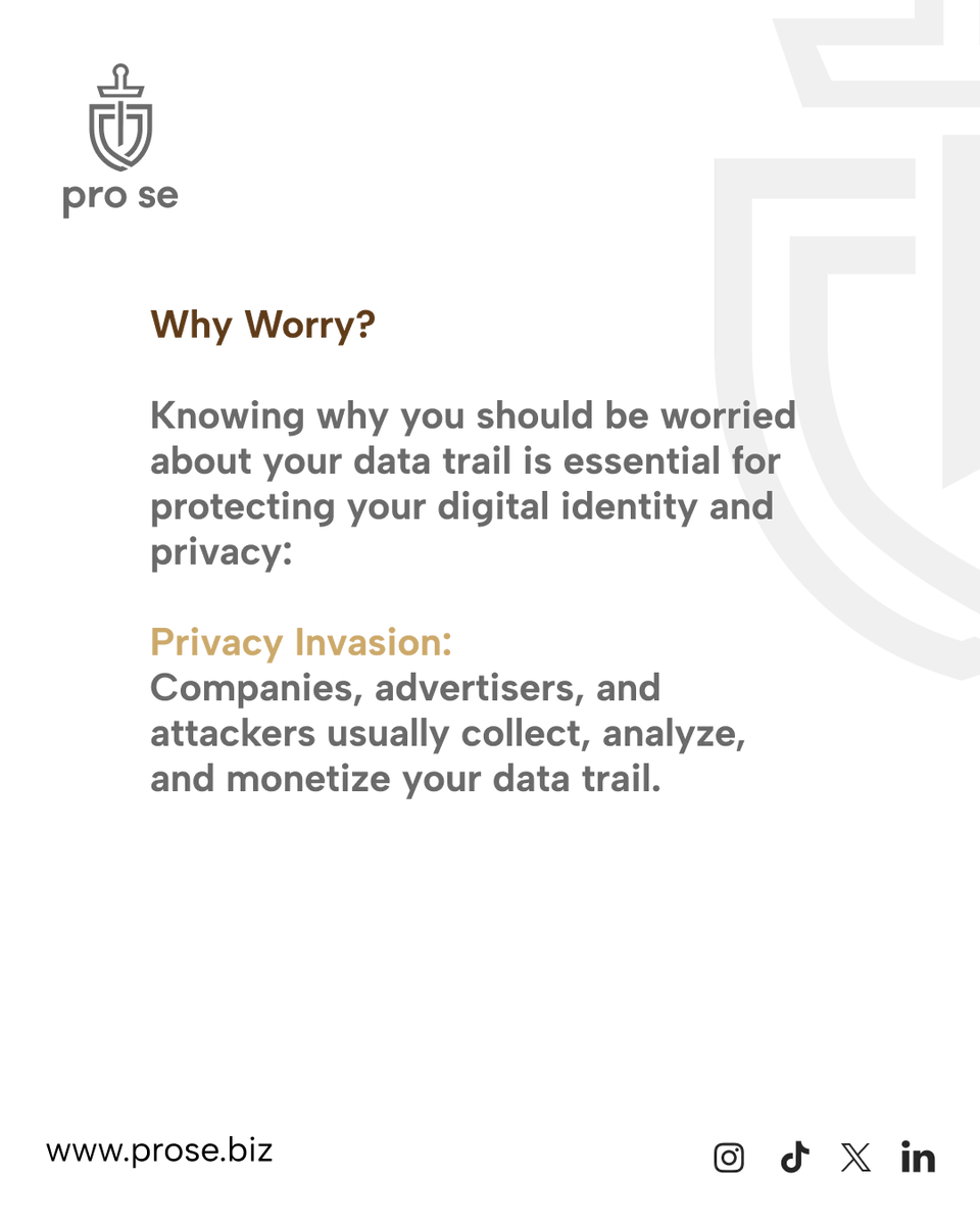 ProSe_Privacy's tweet image. By controlling this online open space with knowledge and caution, you can enjoy the benefits of the online world while protecting your private info and maintaining control over your data trail.

#datatrail #informationdlead #importanceofdata #prose