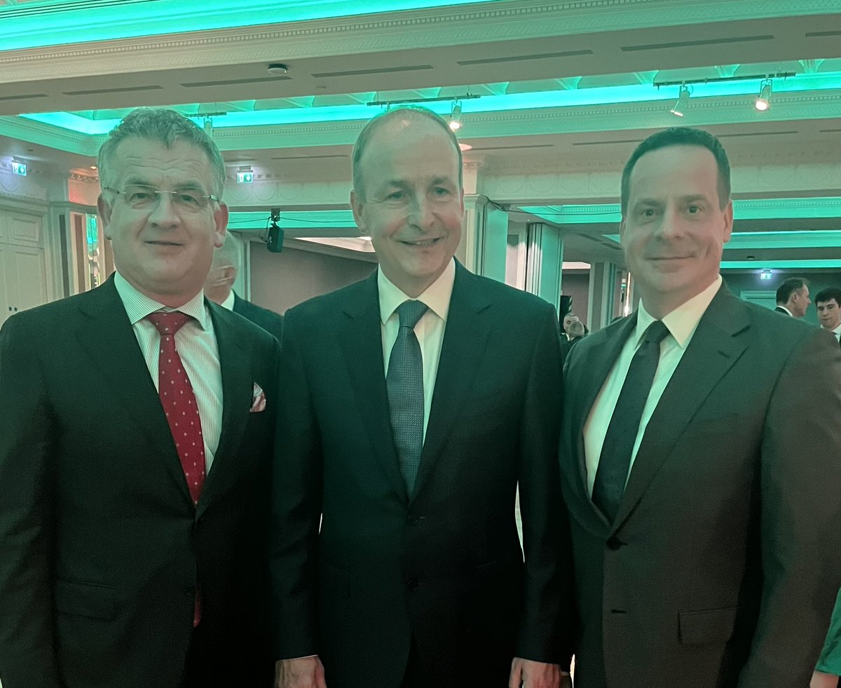 Delighted to join with Tànaiste Micheàl Martin TD and Slovakian Ambassador Andrej Droba at the Càirde Fàil Dinner