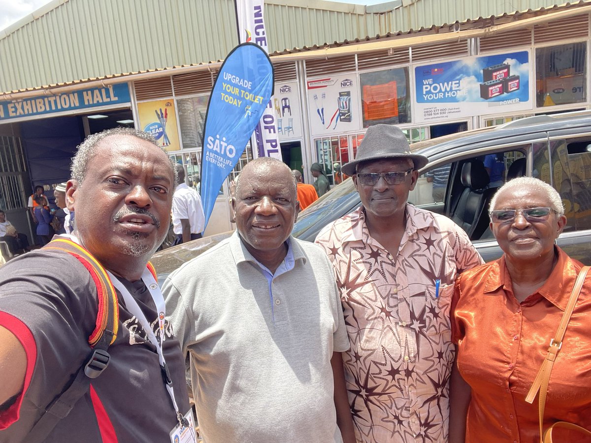 skaheru's tweet photo. @newsUMA At #UgTradeFair23 with Chair Deo Kayemba and Mr. & Mrs. Moses Simon & Alleni Rhoda Kaheru #IndependenceUG https://t.co/OyWf85NjgG