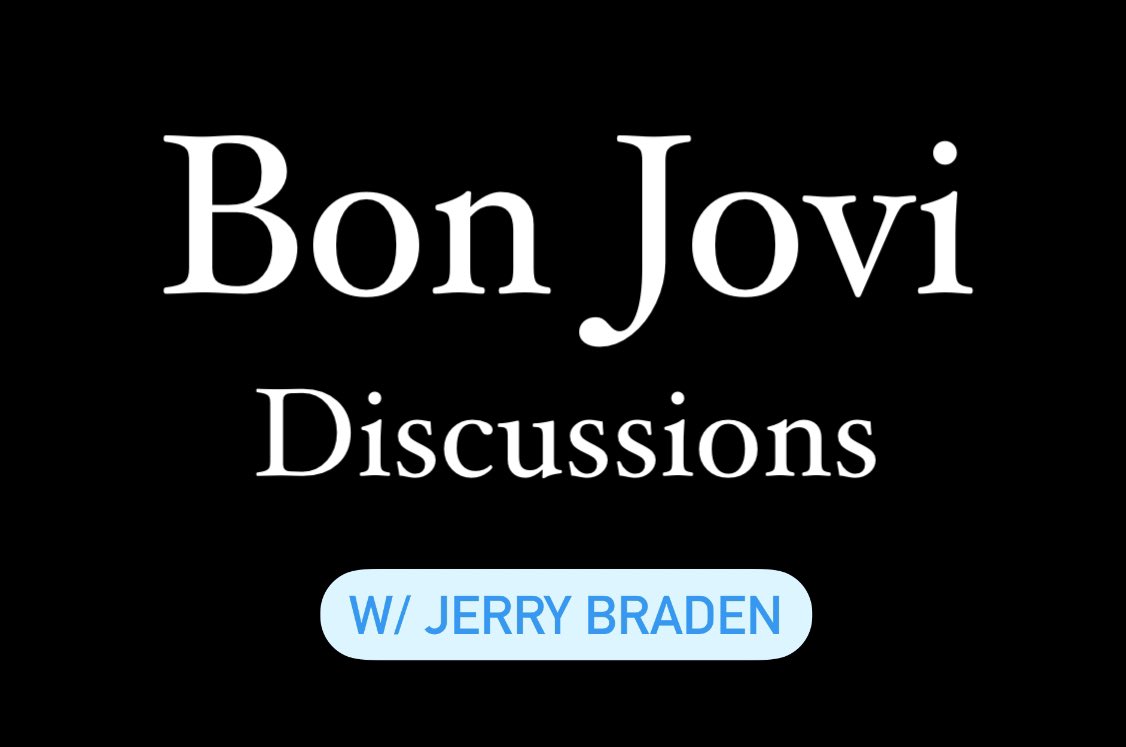 Bon Jovi Discussions W/ Jerry Braden tweet media