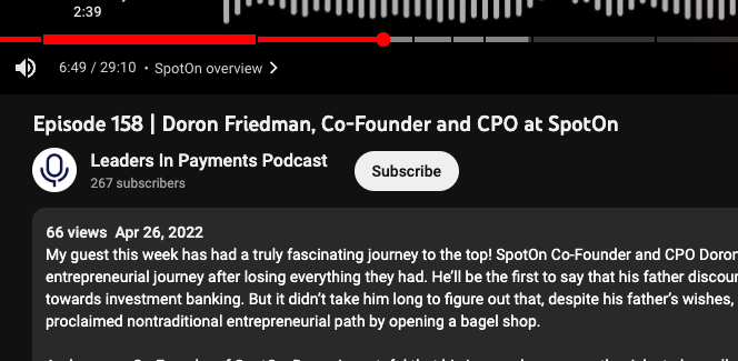 Most underrated way to learn:

1. Find CEO's of Series C+ startups
2. Watch their interviews on YT

The CEOs have zero financial incentives to hold anything back.

For ex:
- Seatgeek worth 1B+, <2k views
- Spoton worth 6b+, <100 views

Gold. 💎