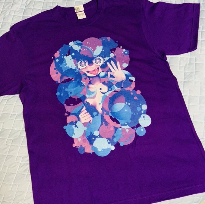 はっかあめさんデザインの泡沫ちゃんTシャツ届いたぜ、かわよい 