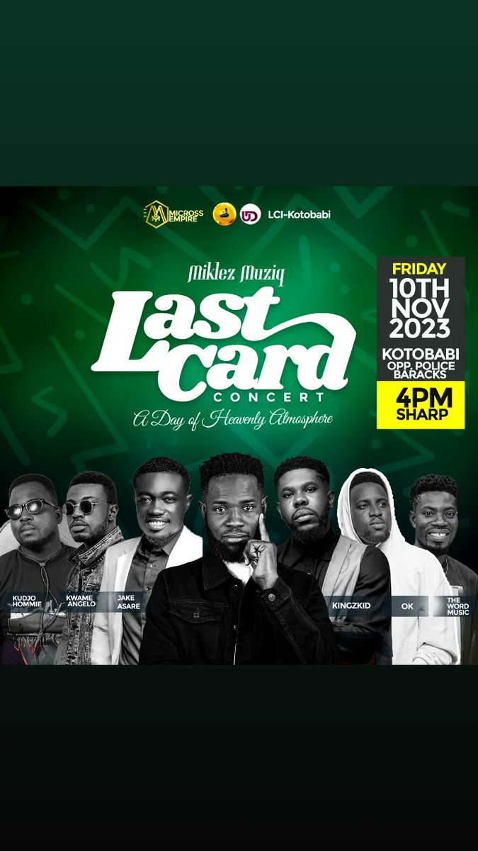 Greetings world! It's here!!! #Lastcardconcert23 save the date, Spread the word. It's going to be a fantastic day I tell you. You don't wana miss