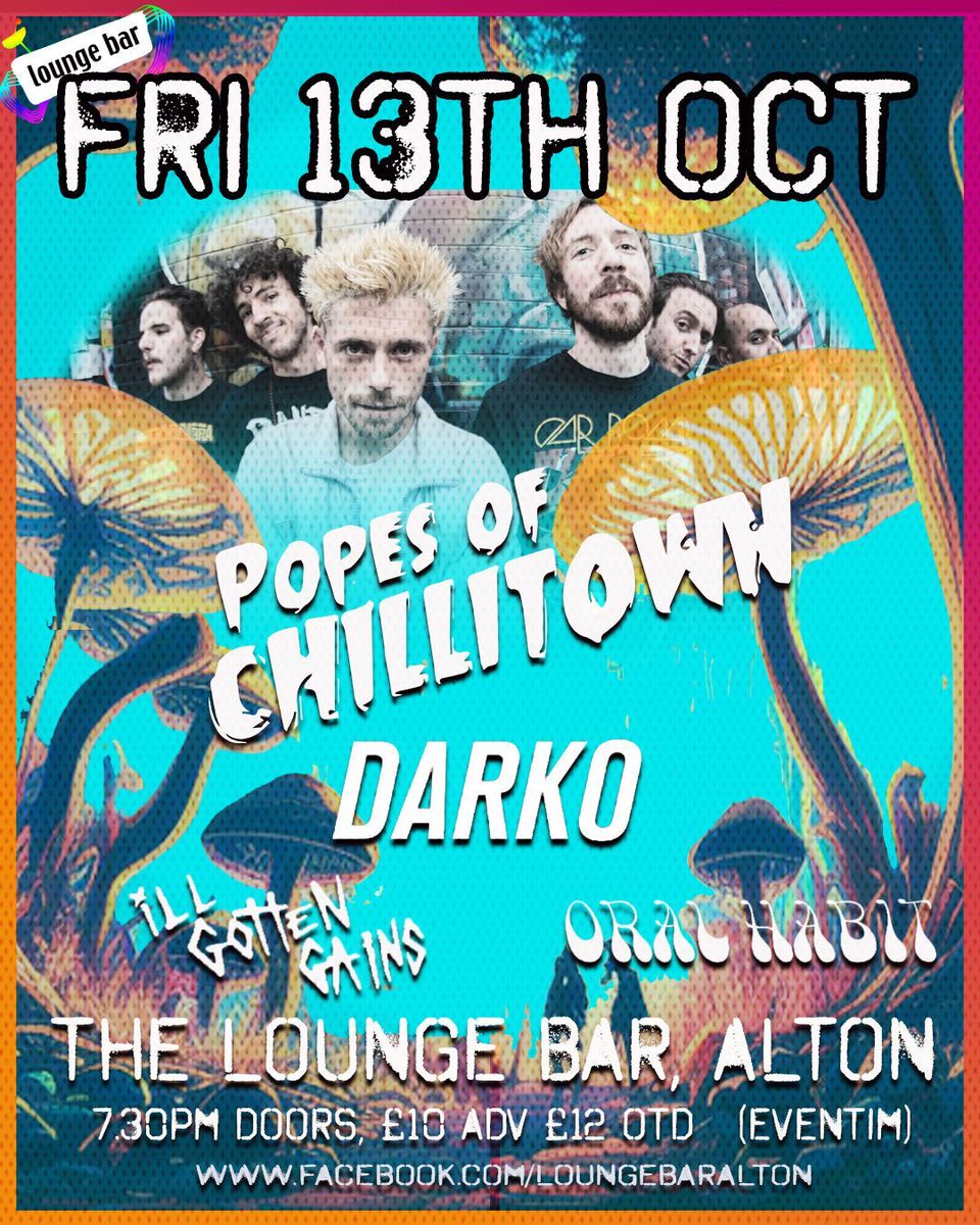 Blimey, we're hitting the ground running after a busy metal gig on Friday. How about a busy punk/ska gig? We've got you covered with this beauty. Tickets have moved FAST so if you want to make sure you're at the front, grab one now. @popesofctown @darko_band