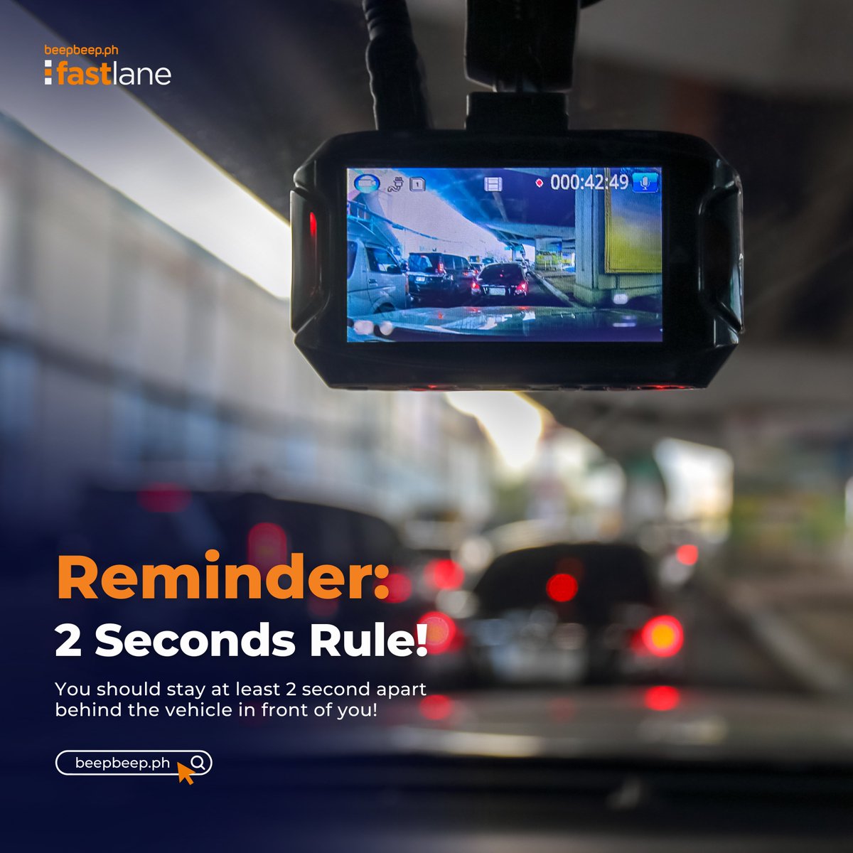 usebeepbeep's tweet image. Friendly Reminder: Keep a Safe Distance!

Always maintain a safe following distance of at least 2 seconds behind the vehicle in front of you. 

#FastLane #RoadSafety #AutoSan #beepbeepph #SafeJourney #SafeDistance #CarServices #CarMaintenance