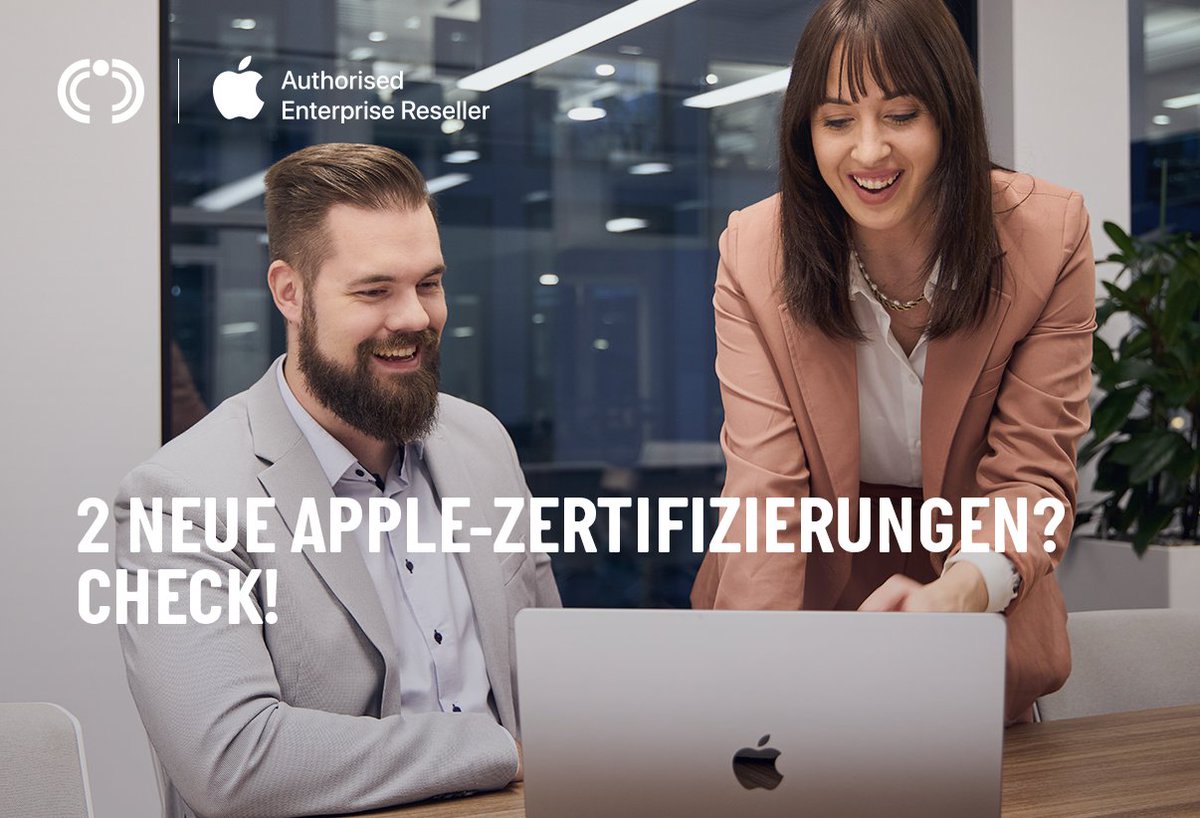 computacenterDE's tweet photo. Unsere Consultants haben die aktuellen Apple-Zertifizierungen erhalten! 🥳
⭐Apple Certified IT Professional
⭐Apple Certified Support Professional
#aaer #aaer #apple #workplace https://t.co/ydOPvKEVqR