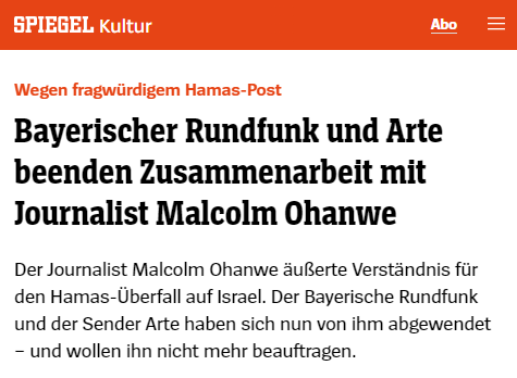 goldi's tweet photo. Beim ÖRR kannst du in Talkshows gegen Flüchtlinge hetzen, in der PrimeTime Witze über Juden machen, sogar mit islamfeindlichen Büchern Tagesschau-Moderator werden. Außer du bist PoC. Dann kann ein Tweet über die Unterdrückung von Palästinensern schon dein Karierende bedeuten. https://t.co/43YAOyXjqO