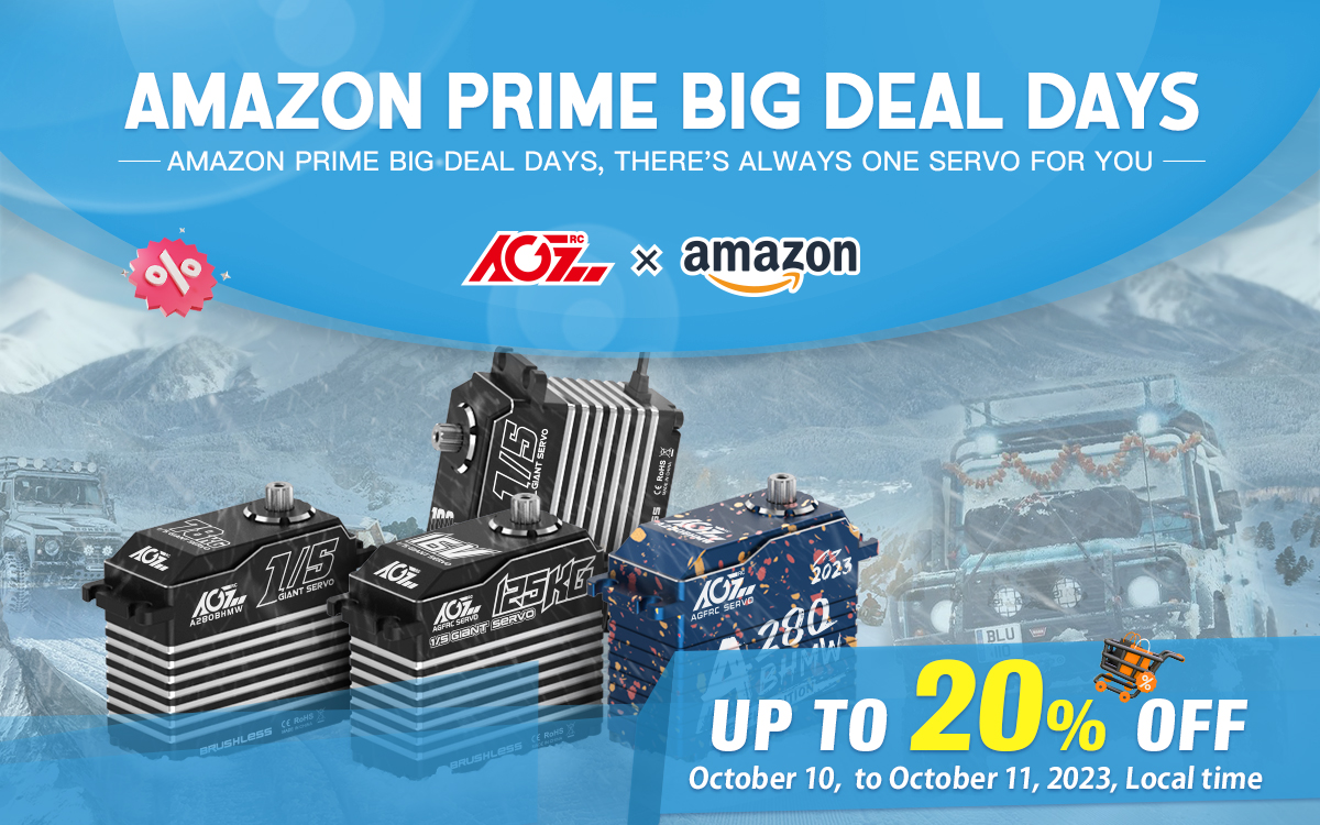 AgfrcE's tweet image. #Amazon Prime Big Deal Days，there&apos;s always one servo for you! 😄
#AGFRC Amazon Prime Big Deal Days
Discount: Up to 20% OFF
Activity Time: Oct 10, 2023-Oct 11, 2023, local time
Website:
US: amzn.to/4002Zub
UK: amzn.to/40h40yt
#rcservo #rccar #rcfun #rchobby #rc