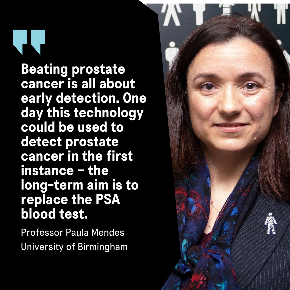 ProstateUK's tweet photo. We know the current method of detecting prostate cancer isn’t perfect.

That’s why we’re funding research into improving it, run by Professor Paula Mendes. Paula and her team hope to reinvent the PSA blood test to detect aggressive prostate cancer, so more men can be diagnosed early.💙

Find out more at our next webinar:

🗓️1 November, 7pm
💷Free
💻https://t.co/uFo31fpXvA