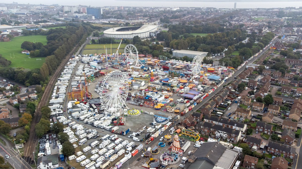 Hull Fair and the MKM Stadium this morning.