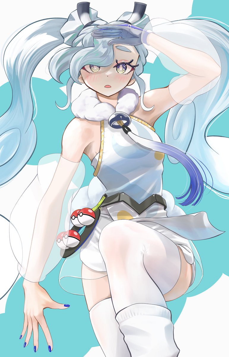 #ポケミク　#初音ミク
 ひこうミク
雲から天気をよめる。。