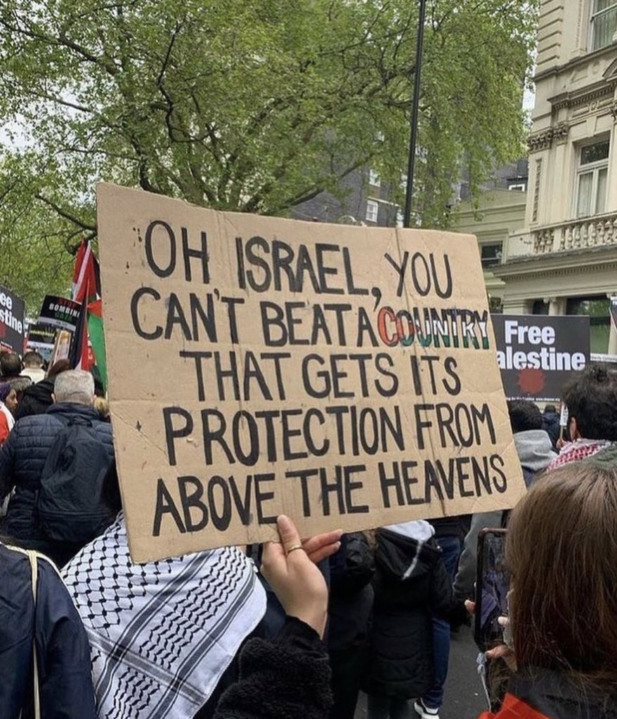 Januarhaikal's tweet photo. Oh Israel 🇮🇱

You can’t beat a country that gets its protection from above the heavens 🇵🇸

#Israelkoyak
#PalestineLivesMatter 
#PalestineWillBeFree https://t.co/xQqXCD3p7z