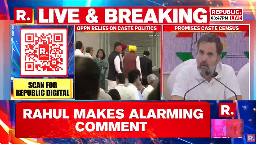 republic's tweet photo. #BREAKING | Rahul Gandhi makes an alarming announcement, says 'India’s future economic model will be on caste'

Tune in- https://t.co/6CjsNJaatY

#RahulGandhi #Congress #CWC #Caste #CasteCensus #Elections #Rajasthan #Economy https://t.co/PSWPI8BYdF