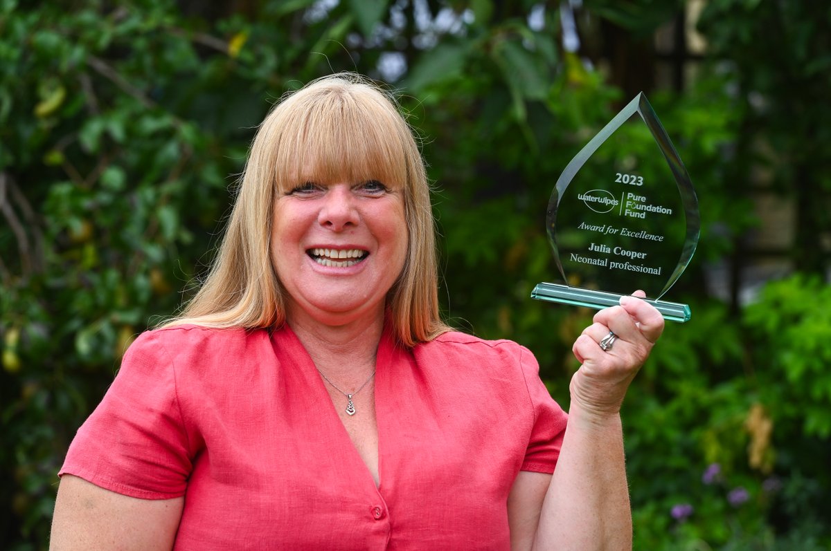 We are delighted to announce the 2023 @WaterWipes #PureFoundationFund winners, who receive a generous bursary of £5,000. Julia Cooper, a Neonatal Lead Care Coordinator from Ipswich, was nominated by colleagues for her “excellent collaborative leadership” across a 30 year career.