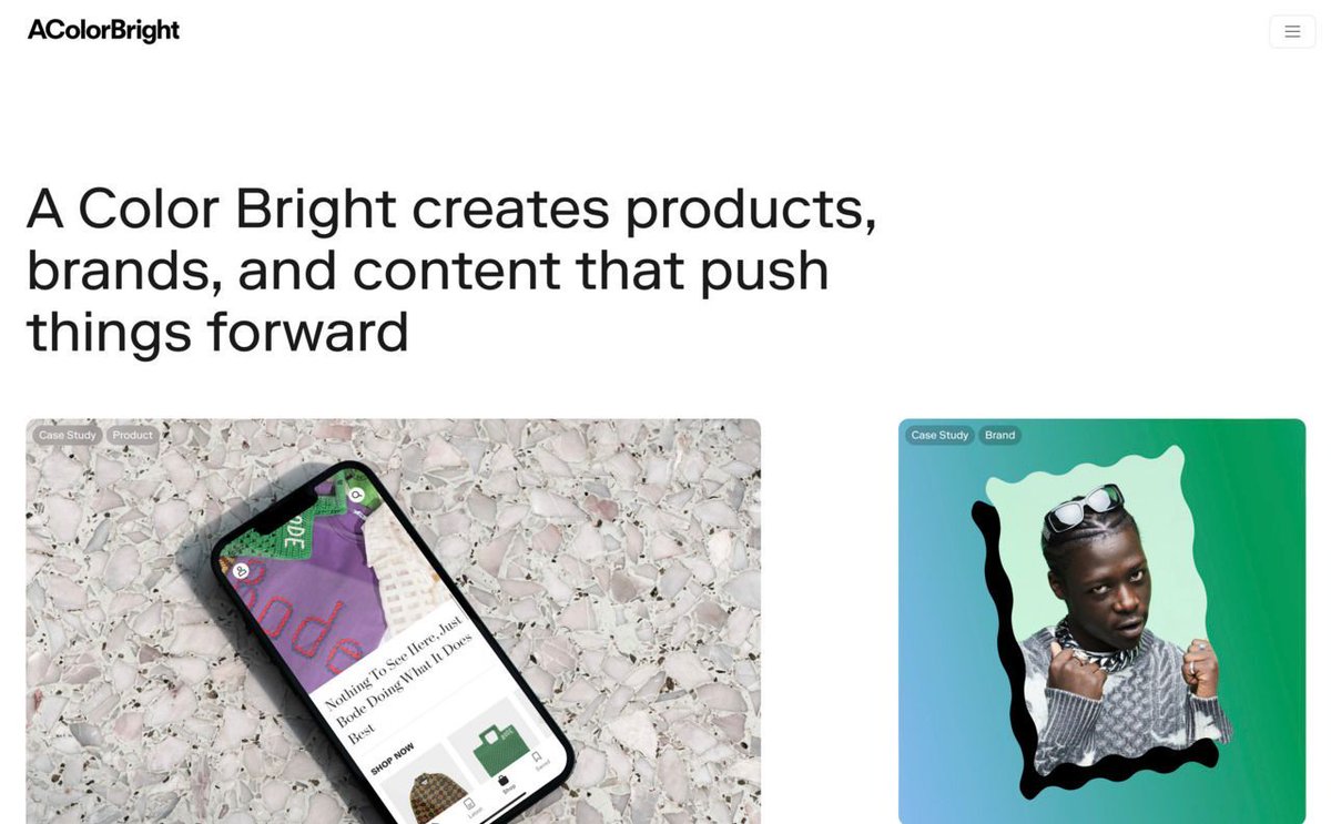 siteinspire's tweet photo. New site on @siteinspire: A Color Bright → https://t.co/PKx8kSXvBu https://t.co/SFeI4fx6BU