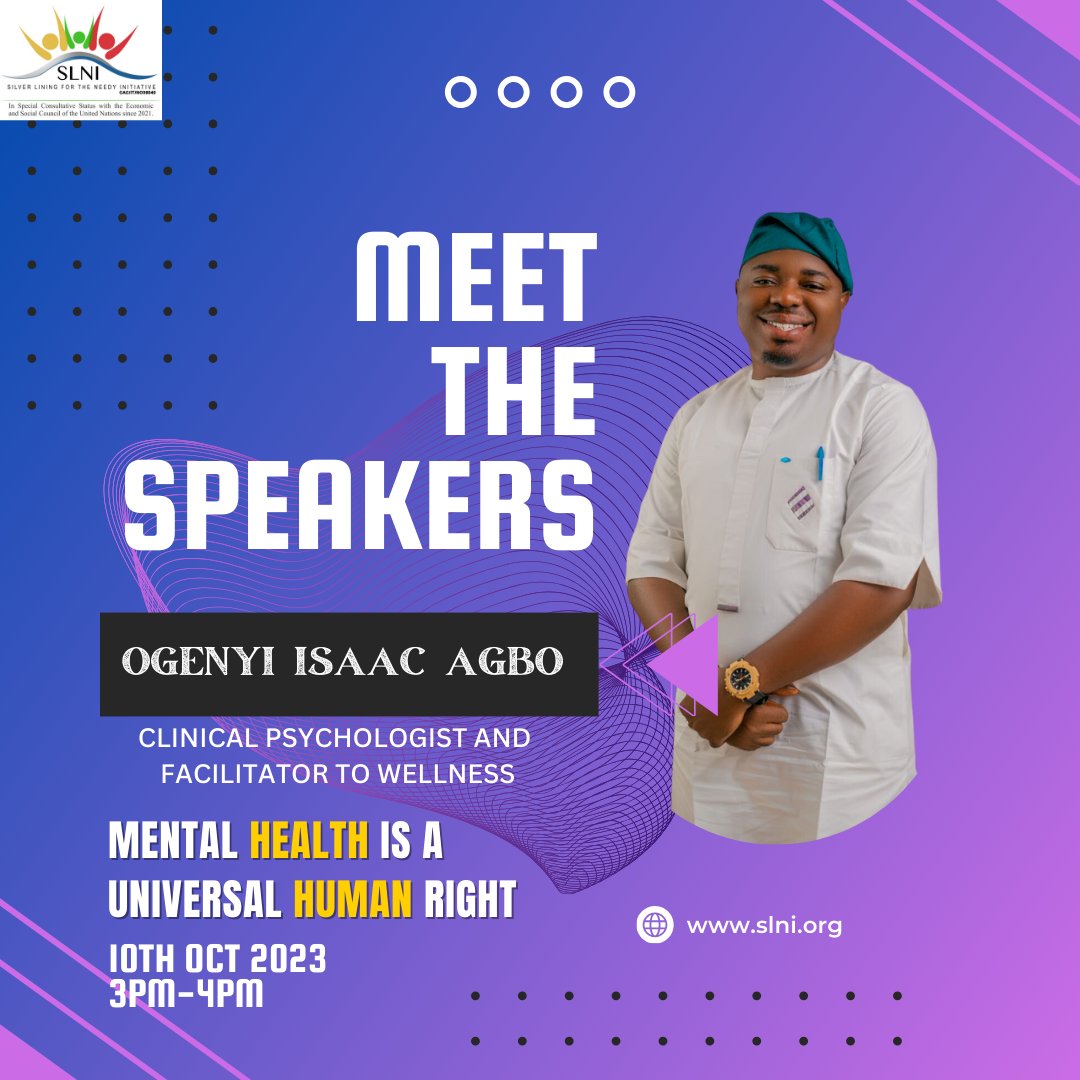 SLNIng's tweet photo. Get ready to be inspired as we introduce our incredible lineup of speakers for the World Mental Health Day webinar. Learn from the best in the industry and be part of the conversation that sparks change. Don't miss out! #MentalHealth #slni #silverliningng https://t.co/H229HTRGcQ