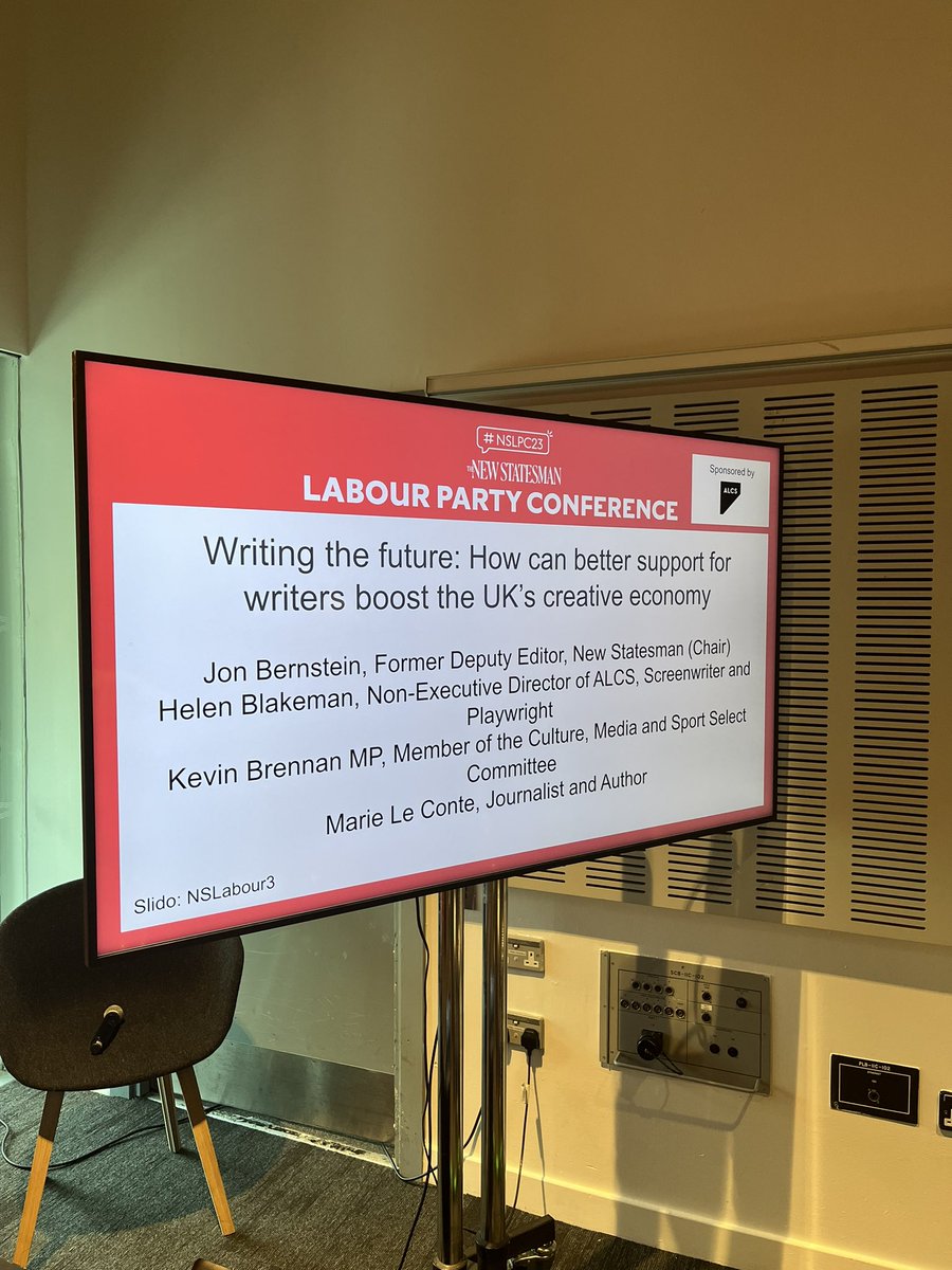 B_Hayes_ALCS's tweet photo. Excited to be at the @ALCS_UK session at #labourpartyconference on How can better support for writers boost the UK’s creative economy. #supportingwriters https://t.co/1MkRpLMXV1