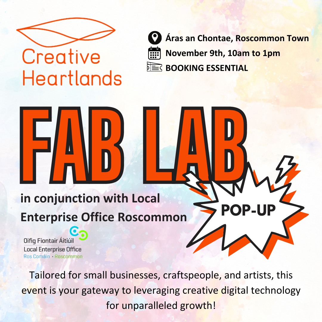 Creative Heartlands (@slrheartlands) on Twitter photo Just a month until our pop-up event with Local Enterprise Office Roscommon.
Tailored for small businesses, craftspeople, and artists, this event is your gateway to leveraging creative digital technology for unparalleled growth.
Book now - loom.ly/8DYTT4M <a href="/LEORoscommon/">Local Enterprise Office Roscommon</a> Just a month until our pop-up event with Local Enterprise Office Roscommon.
Tailored for small businesses, craftspeople, and artists, this event is your gateway to leveraging creative digital technology for unparalleled growth.
Book now - loom.ly/8DYTT4M <a href="/LEORoscommon/">Local Enterprise Office Roscommon</a>