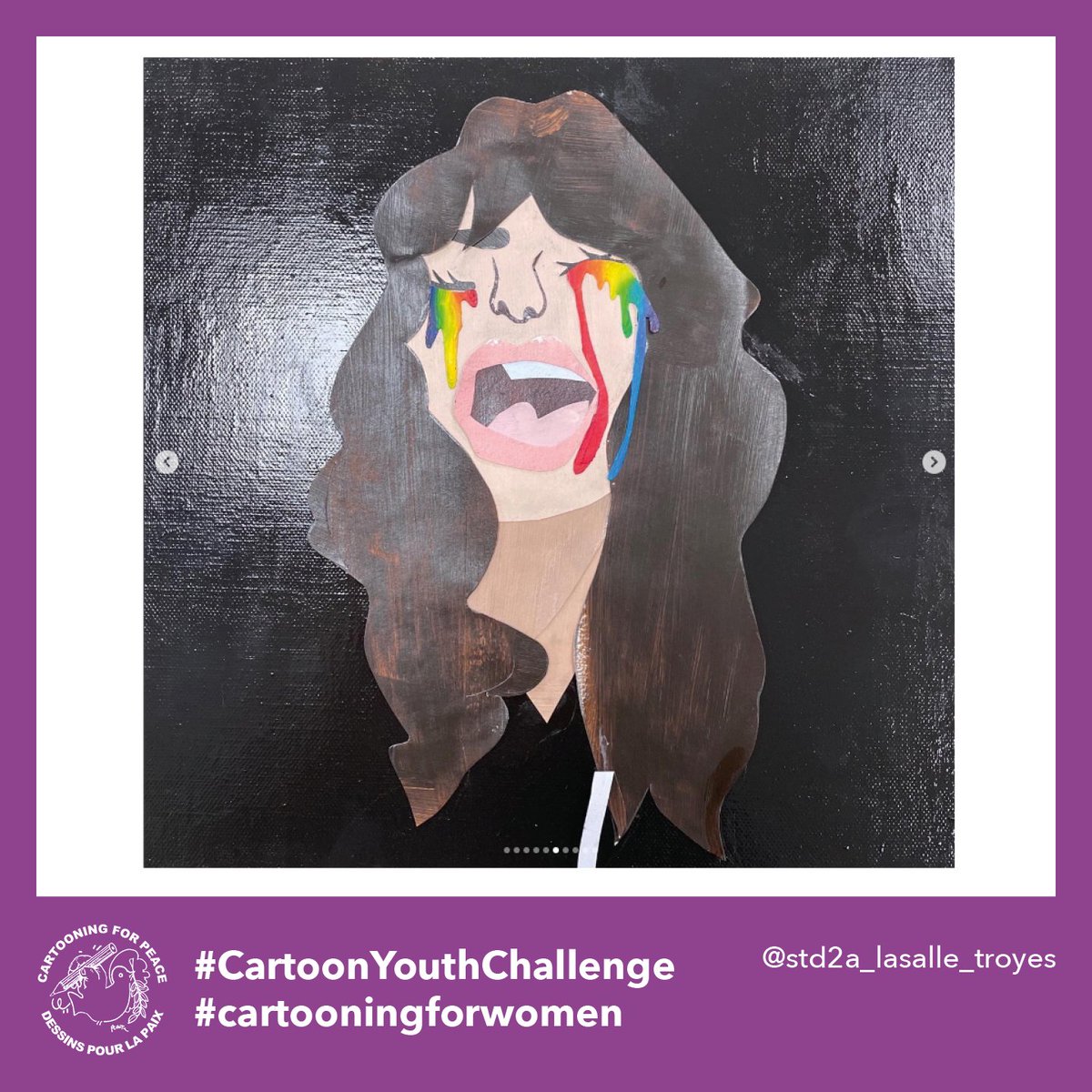 #CARTOONINGFORWOMEN
Tu as entre 13 et 26 ans ? Participe à notre challenge en publiant un dessin sur l'égalité des genres sur les réseaux avec #CartooningforWomen #CartoonYouthChallenge ⏰ Plus que 2 mois avant la fin : cartooningforpeace.org/projetseducati…