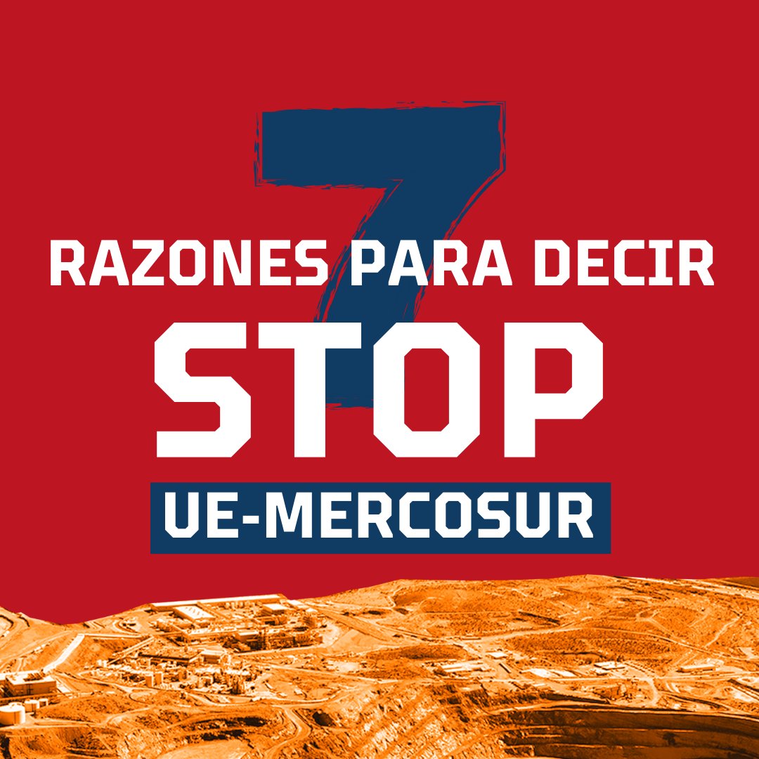 CATNoalsTCI's tweet photo. UEMERCOSUR |🧐 Ha sentit parlar de l'acord #EUMercosur? Probablement no. No obstant això, si es ratifica, seria un dels majors acords comercials del món, amb conseqüències nefastes per al medi ambient i els drets humans ☠️

7 raons per #StopUEMercosur ➡️ https://t.co/pSxGxLoBaV https://t.co/wZ6vcZFYKw