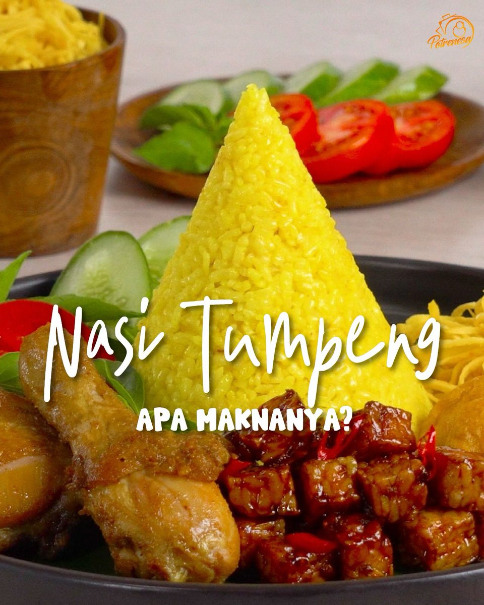 potrenesa's tweet photo. #Tumpeng adlh makanan masyarakat Jawa yg penyajian nasinya dibentuk kerucut &amp; ditata bersama dengan lauk-pauknya. Masyarakat di pulau Jawa, Bali &amp; Madura memiliki kebiasaan membuat tumpeng untuk kenduri/merayakan suatu peristiwa penting sebagai ungkapan rasa syukur

#Potrenesa https://t.co/wsLGZH1XIw