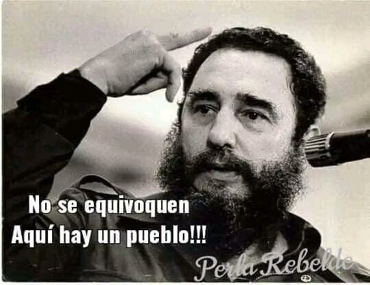 Para detener esta Revolución, tendría q morir un pueblo entero y si esto llegara a suceder se harían realidad los versos d Bonifacio Byrne: “Si deshecha en menudos pedazos / llega a ser mi 🇨🇺 algún día /¡nuestros 💀, alzando los brazos / la sabrán defender todavía!”
#UnidosXCuba