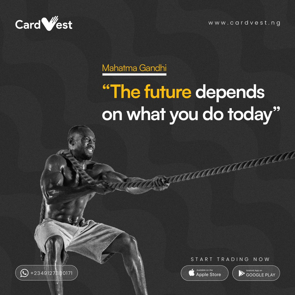 Cardvest's tweet photo. Today's choices are tomorrow's realities. Build wisely and diligently. Happy new week fam https://t.co/o9PXa91oU5