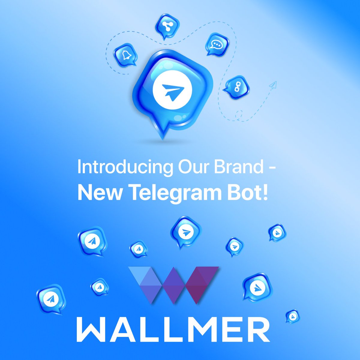 WallmerCom's tweet photo. โ ๏ธ Exciting #News Alert! โ ๏ธ
๐ฅ We are proud to introduce our sleek new Telegram bot, designed to revolutionize how you manage your cryptocurrency portfolio.
๐ Link - https://t.co/kNF4AsG4Cj
๐ Say goodbye to the hassle of juggling multiple #apps.
๐ฅ With the #WallmerBot, you can now effortlessly oversee your crypto investments in one seamless platform.
๐งGet ready to experience a new level of convenience in crypto portfolio #management.
#Cryptocurency #web3 #investing