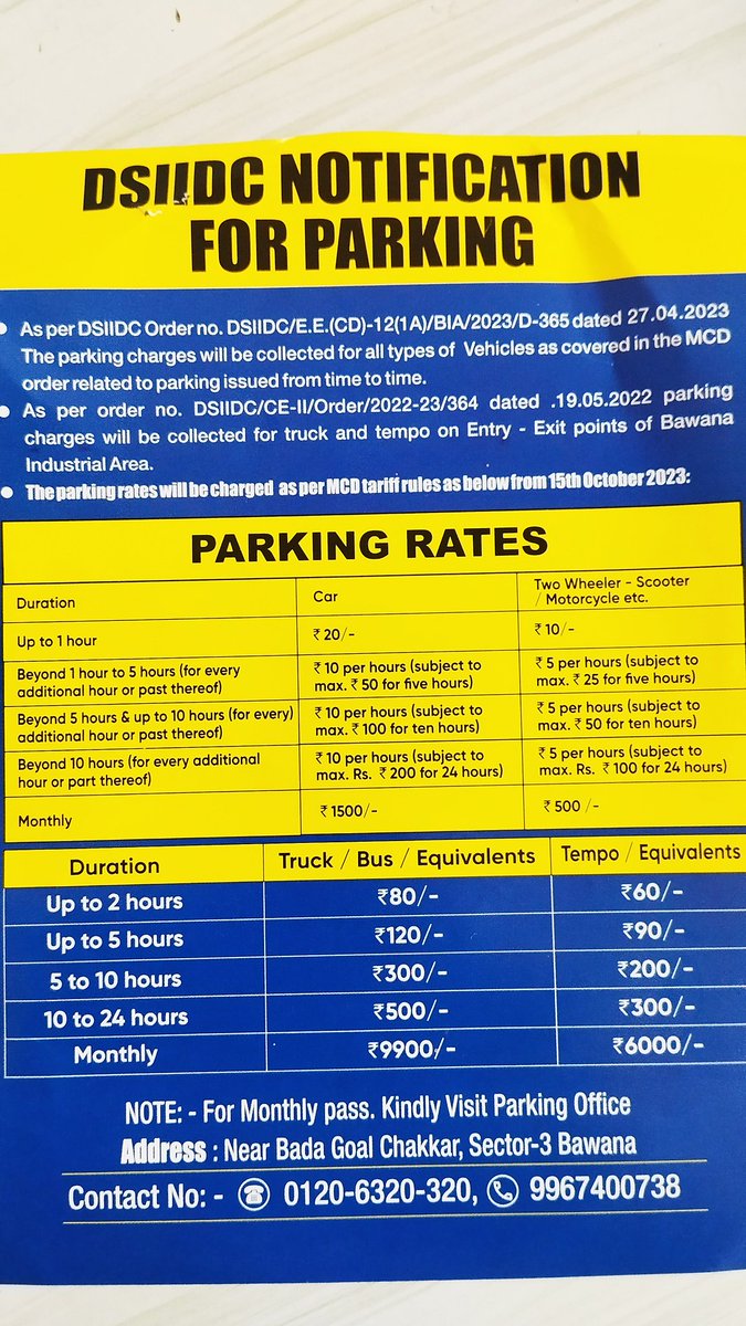 Amitmss's tweet photo. @PMOIndia Sir for going to our factory we are asked to pay parking. Pl take it this way your are going to your house in night say at 9pm and next day you go to your office at 9 am you are asked to pay 240 rs every day
 Pl look into matter and see if it justified https://t.co/G5spAnzQnY