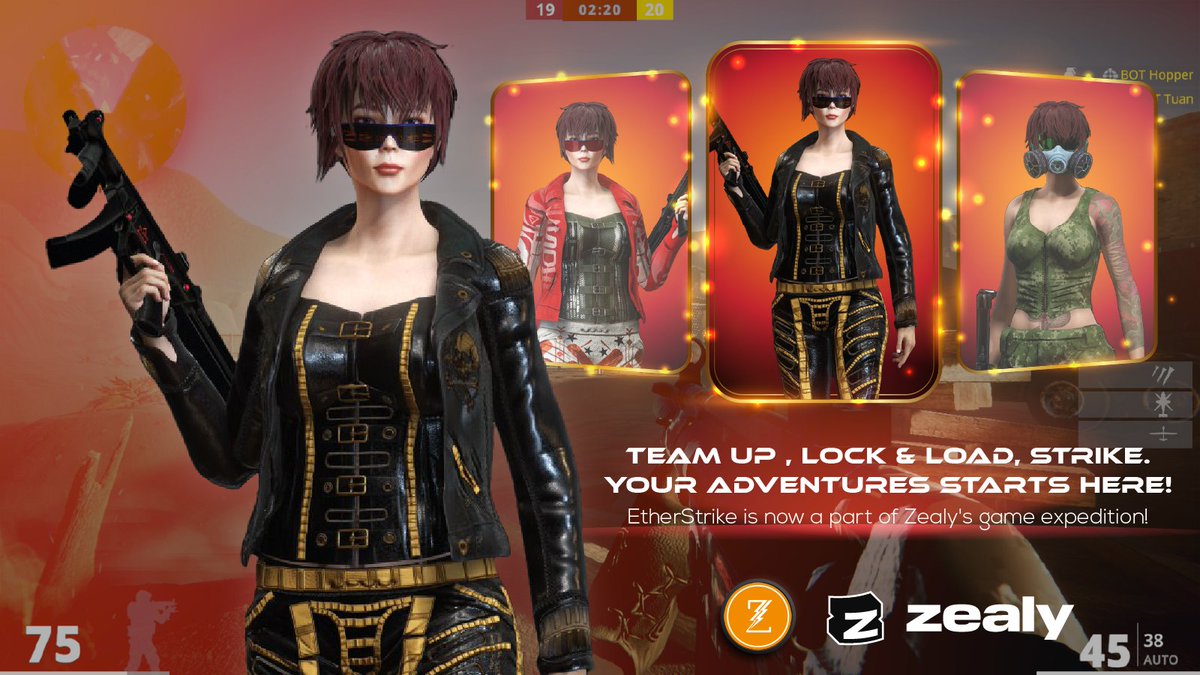 DevZeusio's tweet photo. Team up 🤝, Lock & Load 🔒, Strike ⚔️. Your adventures starts here!

@Etherstrike is now part of @zealy_io's game expedition! 🗺️

With @SkaleNetwork, dipping your toes into web3 gaming is even more seamless because of their zero gas fees! ⛽️

#Zealy #EtherStrike #web3games #play2earn #P2E #Web3Gaming