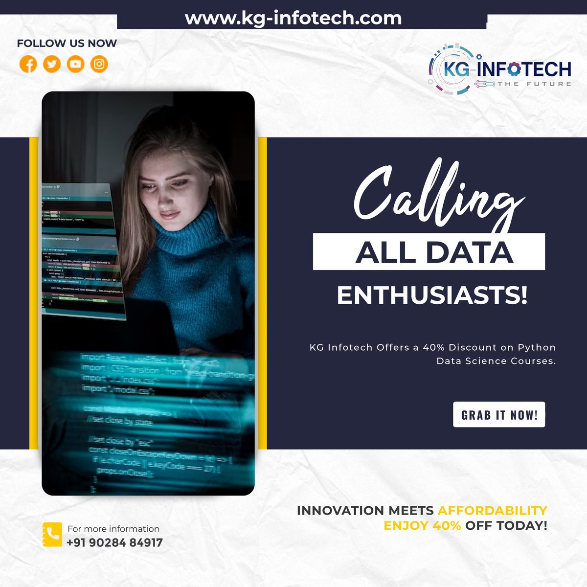 kginfotec's tweet image. #DataScience #DataAnalysis #PythonCourses #BestOffer #KGInfotech #DataSkills #CareerAdvancement #PythonDataScience #Discount #DataJourney #SkillsDevelopment #UnbeatableOffer #DataMastery #CareerBoost #EnrollNow