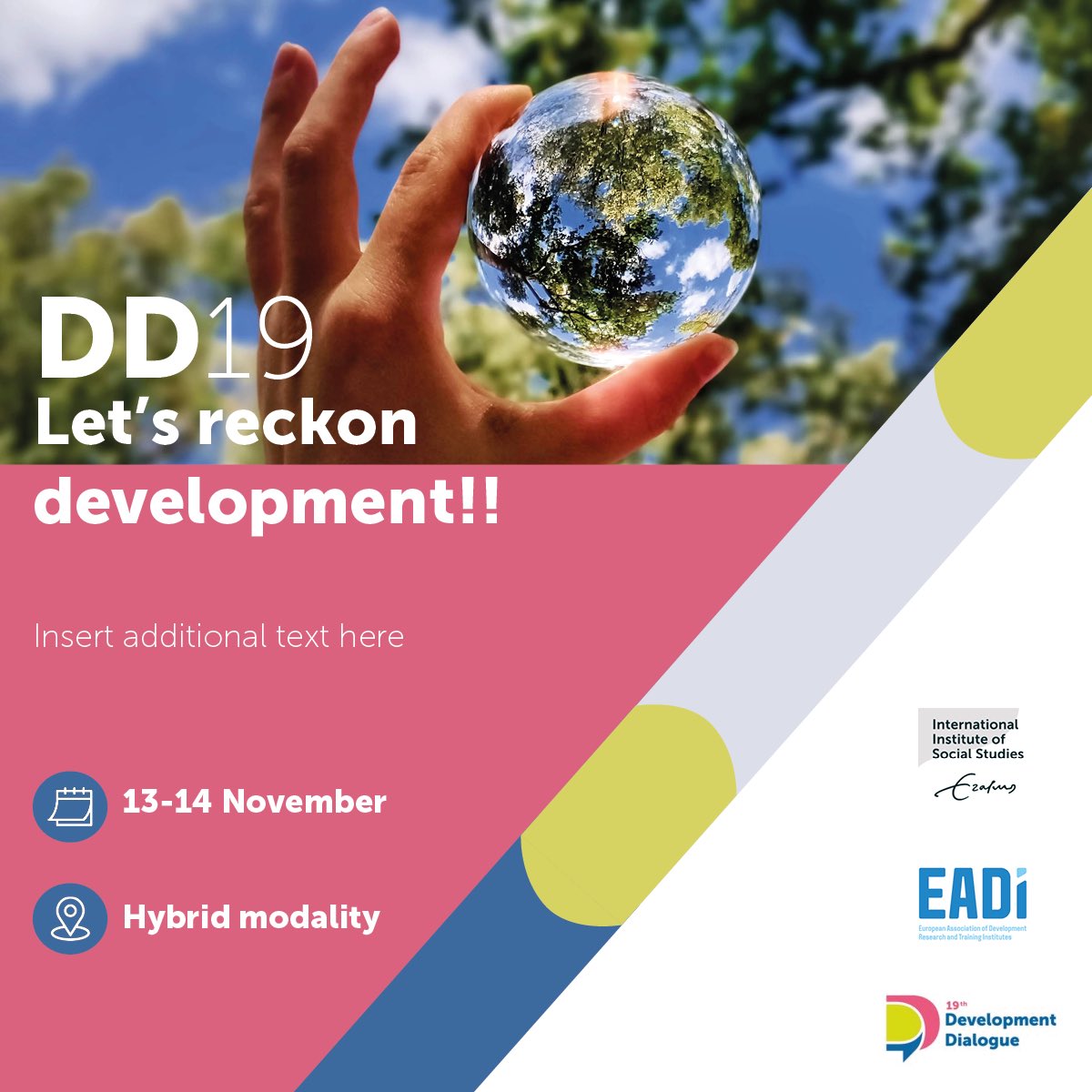 18thDD's tweet photo. The DD19 is around the corner🌍 Join us, you can register to attend the panel and our three interesting workshops🚀
🗓️ Date: 13-14 of Nov. 2023 
📍 Location: ISS - Kortenaerkade 12, 2518 AX Den Haag, Netherlands 
Check the program on our website and register.👇 https://t.co/OlUexQA9Fj