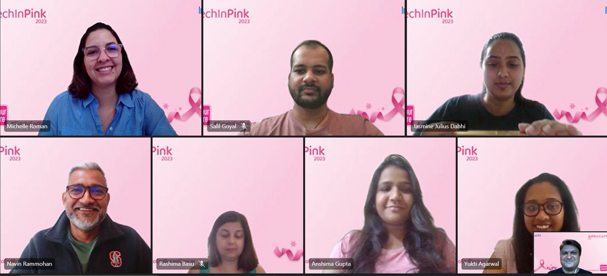 AmitMKTG's tweet photo. Breast cancer can affect more than 50% of humanity but is completely curable if detected early. Here's Team Marketing wishing for strength, fortitude and an early recovery to those on their cancer journey.

#TimeToEndBreastCancer #TechInPink2023 @elcdonates #LifeAtInfy #InfyHALE https://t.co/chmmxH6MxS