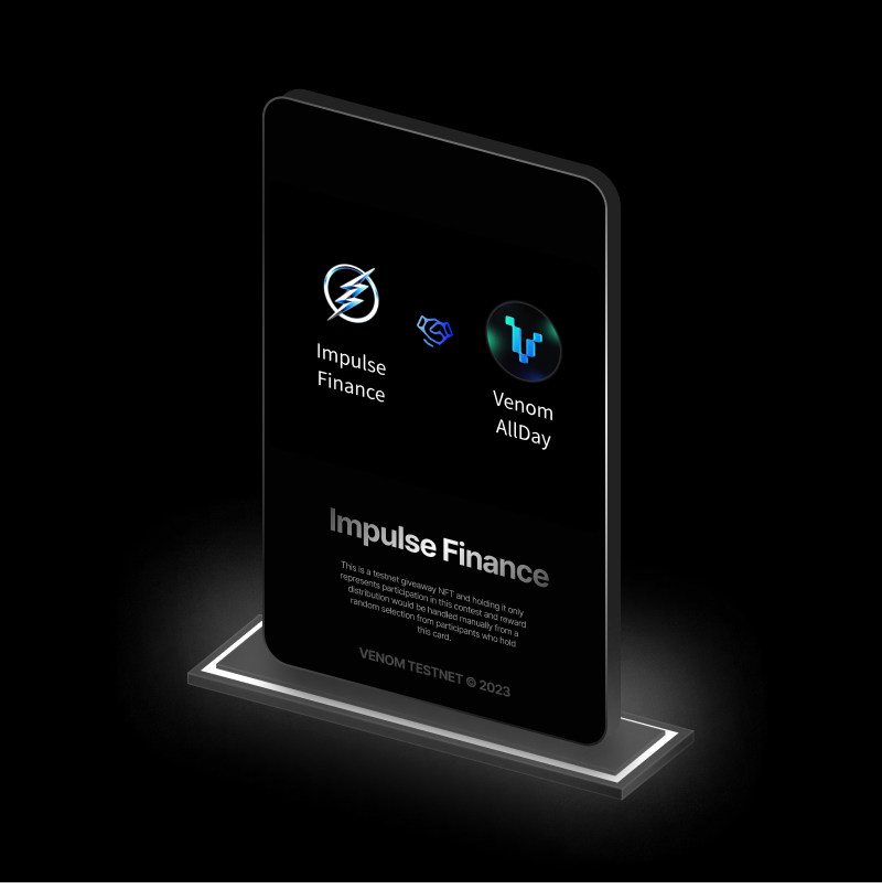 impulsetoken's tweet photo. @impulsetoken🤝 @Venom_AllDay 
- Special Mint &amp; Staking   

1. Complete task on https://t.co/PiRros25Wd

2. Stake minted NFT on https://t.co/NZnbdoF5cJ

3. Swap rewards on@w3w_exchange for Testnet Venom Coin  

#VenomNetwork #VenomFoundation #VenomBlockchain https://t.co/dfclS6ISEo