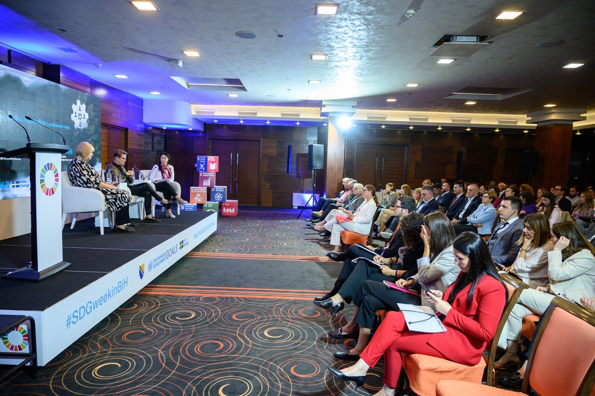 SylvainMerlen's tweet photo. 3rd #SDGWeekInBiH is underway, focusing on Partnerships as SDG accelerator! 🌍 @UNDPBiH delves into #SDGslocalization, #SDGsfinancing, circular economy, gender equality, and digital transformation. 🙏to #SDGCouncilBIH, @UN_BiH, @SwedenBiH. Thanks to #TVojCO2, it's carbon neutral! https://t.co/iQmkxNIcdi