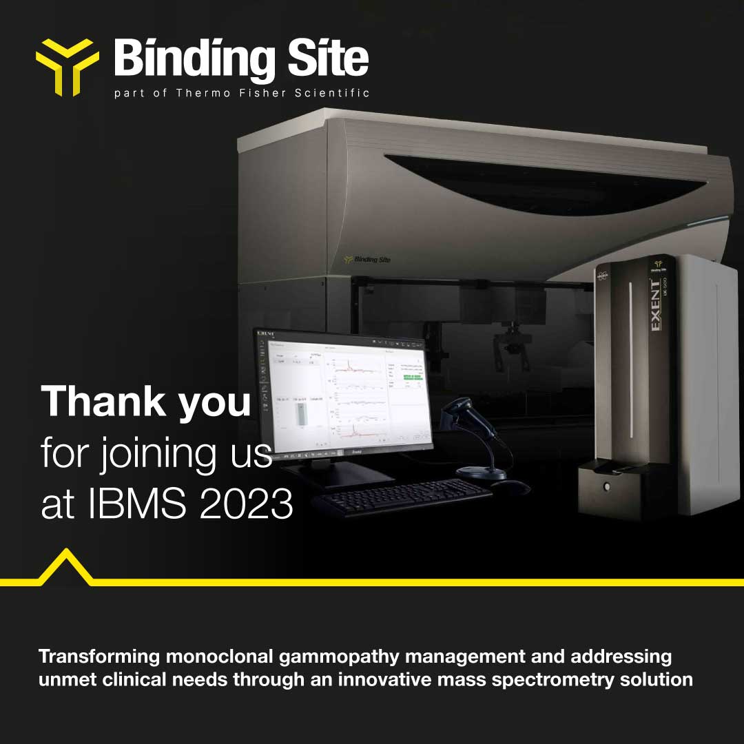TheBindingSite's tweet image. The Binding Site would like to thank everyone that visited us at this year’s IBMS Congress.

We hope you enjoyed learning about our latest solutions!

For more information, visit: hubs.li/Q024Mc5j0

#IBMS #IBMS2023 #Multiplemyeloma