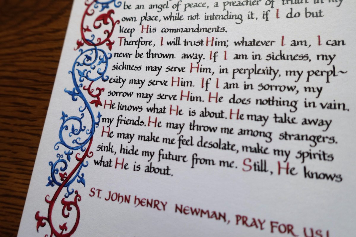 DomSrStJoseph's tweet photo. One of our favourite quotations from St John Henry Newman. ๐
Calligraphy prayer cards: https://t.co/bJmwXK8T8a
#stjohnhenrynewman #happyfeast #somedefiniteservice #saintquotes #prayercard #meaningoflife #reflection #meditation #purpose #life #christian #catholic #saints https://t.co/dOzBUjc5Uw