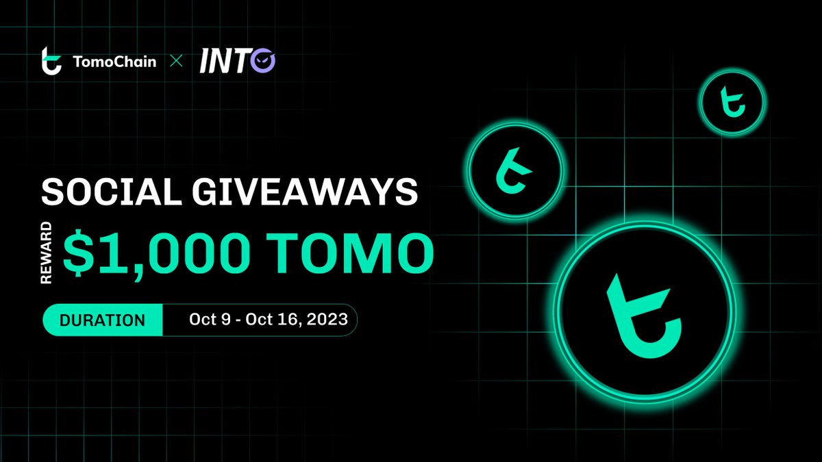 🚀 Exciting news! 

To celebrate our collaboration, we're thrilled to announce the TomoChain x Intoverse quest campaign🌟

🎁 Total rewards: $1,000 TOMO
📅 Event Date: October 9th - October 16th, 2023

Join us now 👇
app.questn.com/quest/82561449…