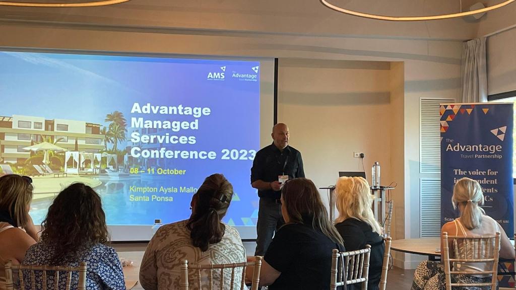 AdvantageHQ's tweet image. Exciting start at the AMS Conference 2023 in Mallorca! Last night, we welcomed delegates for a relaxing dinner by the pool at @Kimpton Aysla Mallorca. This morning, our team shared amazing updates. Read more &amp;gt; ow.ly/Bqj850PUxkE  #AMSConference