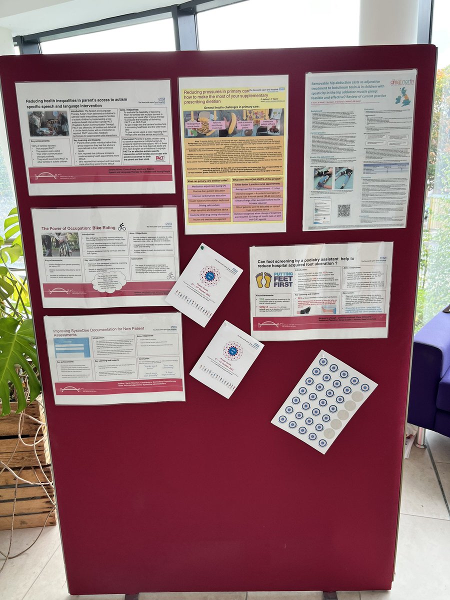 Set up for day 1 of #AHPsDay events & celebrations @NewcastleHosps Today we’re at Regent Point 11-2. Please pop along to see us. We have a number of posters displayed from across #AHPs You can also pick up a guide to all our posters 🙂@DickEDastardly @NuthAHPsTS @NewcastleNMAHPs