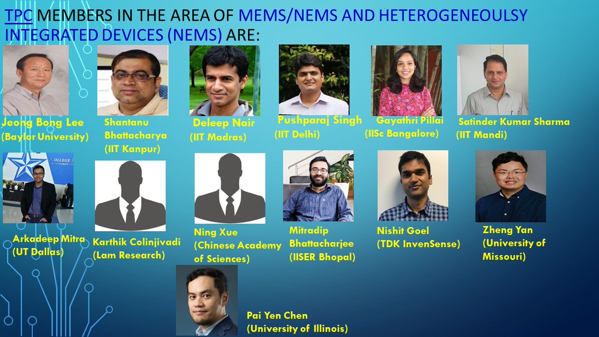 EDTM2024 (@edtm202460220) on Twitter photo 8th #IEEE #EDTM2024 Introduces to you our expert #technical #program committee members in the field of #MEMS/NEMS and #Heterogeneously #Integrated #Devices (NEMS) from #Academia and #Semiconductor #Industries
<a href="/yogeshs36114738/">Yogesh S. Chauhan</a>
<a href="/MayankIISc/">Prof. Mayank Shrivastava</a>
<a href="/shubhamsahay93/">Shubham Sahay</a>
<a href="/GangulyUdayan/">Udayan Ganguly</a> 8th #IEEE #EDTM2024 Introduces to you our expert #technical #program committee members in the field of #MEMS/NEMS and #Heterogeneously #Integrated #Devices (NEMS) from #Academia and #Semiconductor #Industries
<a href="/yogeshs36114738/">Yogesh S. Chauhan</a>
<a href="/MayankIISc/">Prof. Mayank Shrivastava</a>
<a href="/shubhamsahay93/">Shubham Sahay</a>
<a href="/GangulyUdayan/">Udayan Ganguly</a>