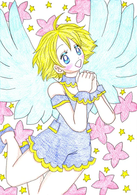 過去絵です元気が弾ける感じで、気に入っています#イラスト #過去絵 