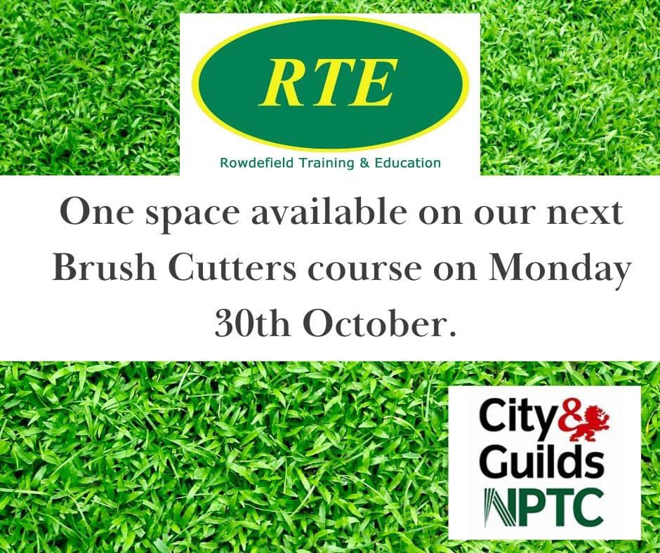 RowdefieldT's tweet photo. One space has just become available on our Brushcutters course on Monday 30th October. Please contact us to book your place.
https://t.co/zviLvqpb1P
#brushcutters #strimmers #gardenmachinery #gardenmaintenance #nptc #safetyfirst https://t.co/JiOezzG2mp