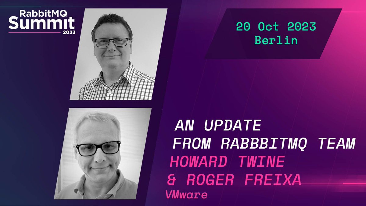 Join Howard Twine and @rogerfreixa from the RabbitMQ Core Team <a href="/VMware/">VMware</a> share the latest update! Stay tuned for insights into what's new in the world of RabbitMQ and how it can benefit your projects. #RabbitMQ #TechConference #Messagequeuing #AMQP buff.ly/40L02PE